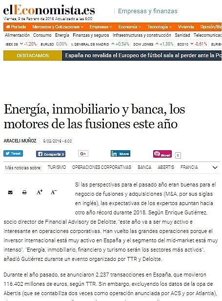 Energa, inmobiliario y banca, los motores de las fusiones este ao